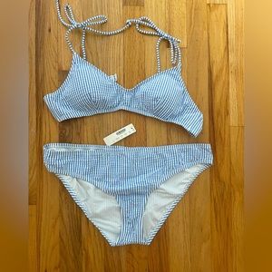 JCREW Seersucker bathing suit set